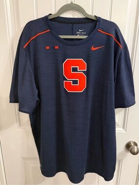 Nike Dri-FIT Syracuse Orange Shirt Men’s XXL Blue Athletic Training Tee NCAA
